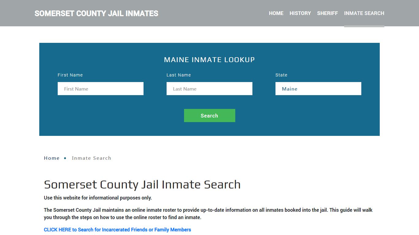 Somerset County, ME Detainee Lookup