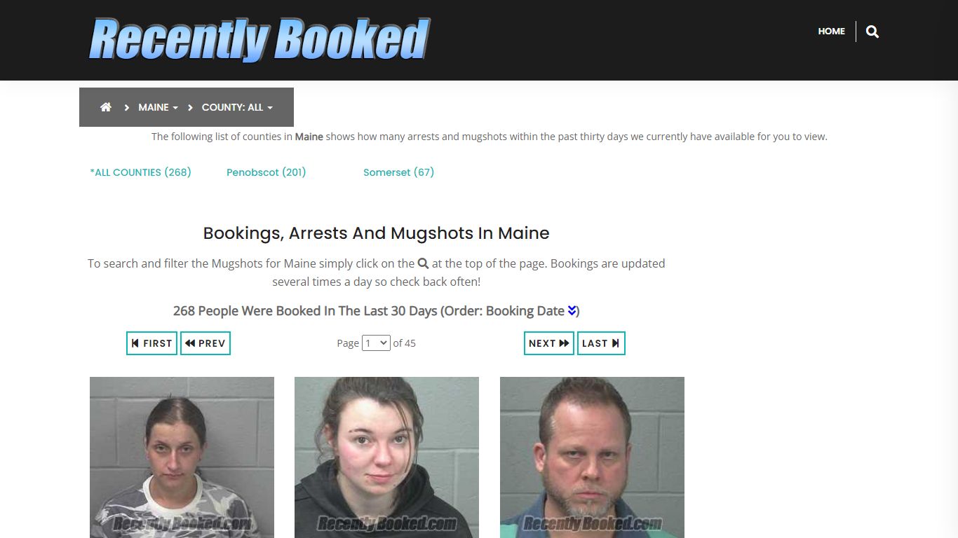 Recent bookings, Arrests, Mugshots in Maine - Recently Booked